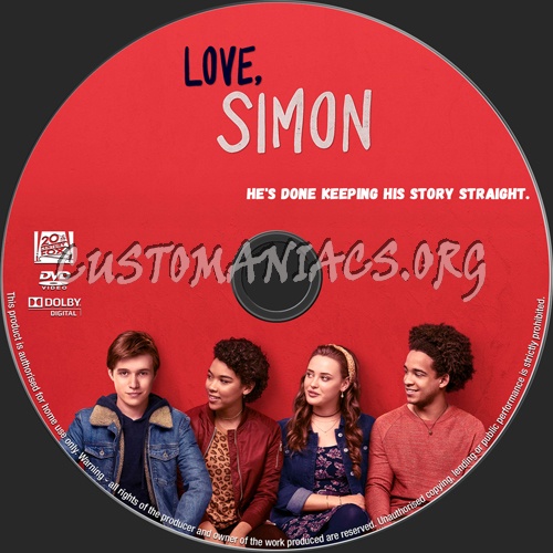 Love, Simon dvd label