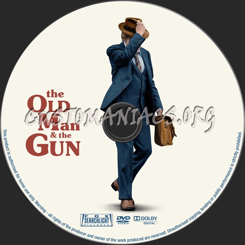 The Old Man and The Gun dvd label