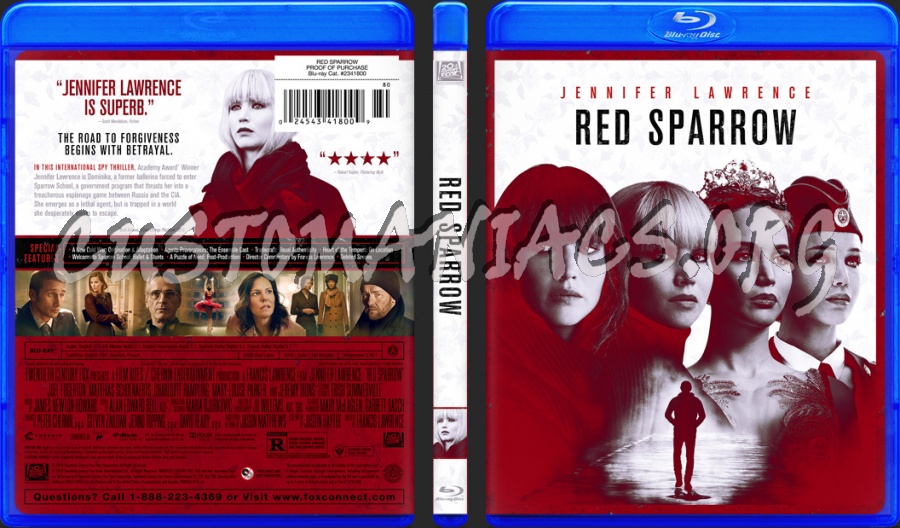 Red Sparrow blu-ray cover
