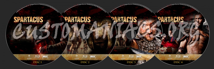 Spartacus: Blood And Sand blu-ray label