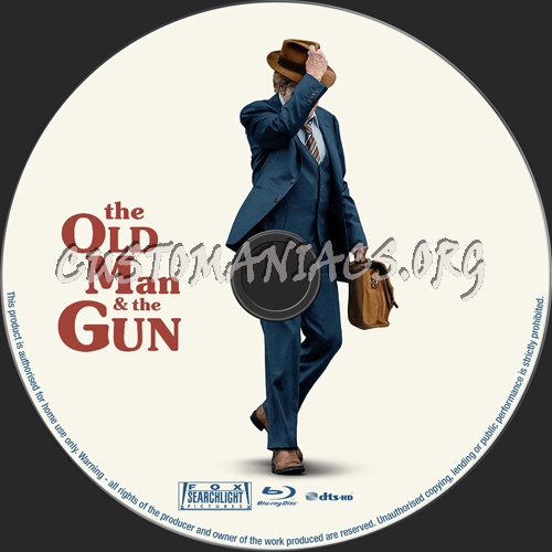 The Old Man and The Gun blu-ray label