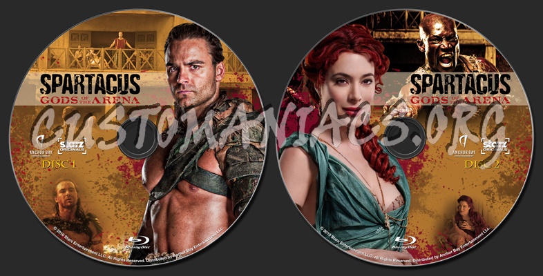Spartacus: Gods Of The Arena blu-ray label