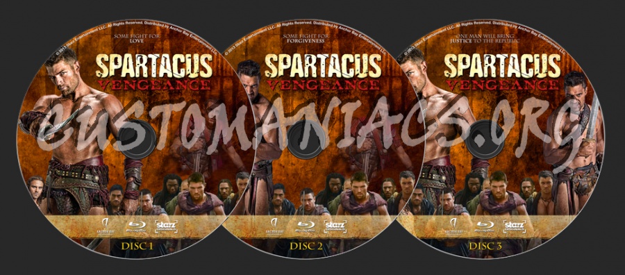 Spartacus: Vengeance blu-ray label