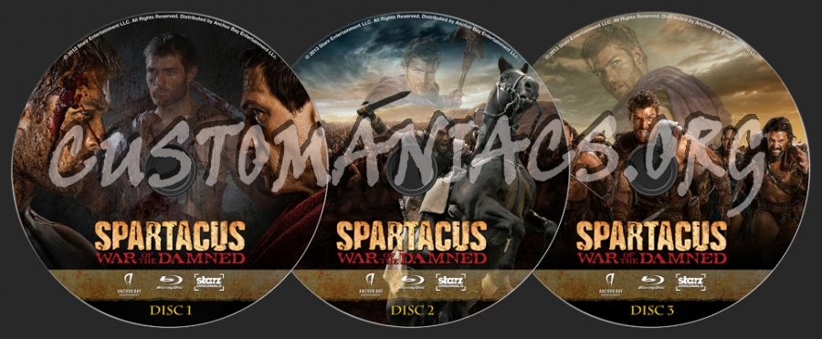 Spartacus: War Of The Damned blu-ray label