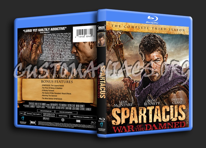 Spartacus: War Of The Damned dvd cover