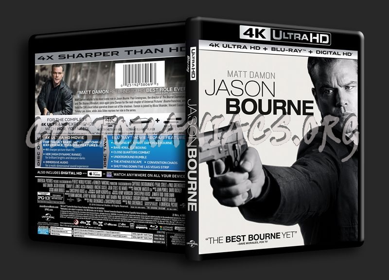 Jason Bourne 4K blu-ray cover