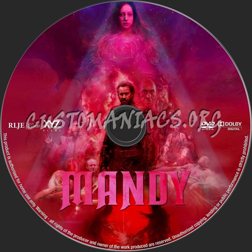 Mandy (2018) dvd label