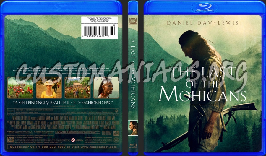 The Last of the Mohicans blu-ray cover