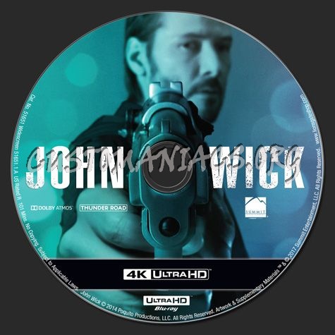 John Wick 4K blu-ray label