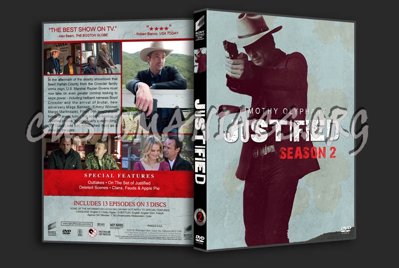 Justified - Seasons 1-6 dvd cover