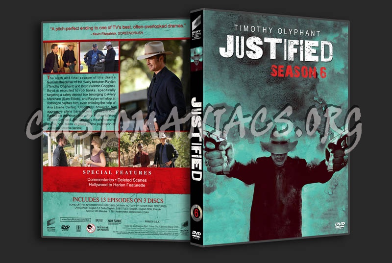 Justified - Seasons 1-6 dvd cover