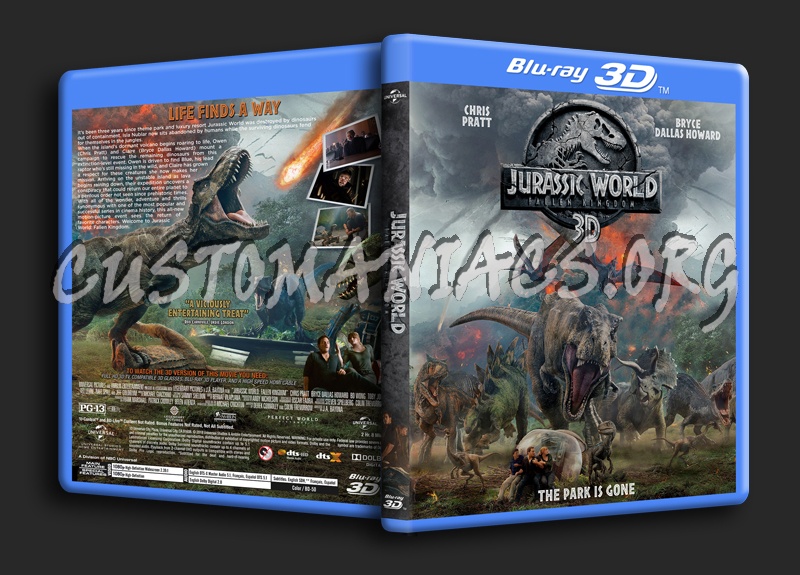 Jurassic World: Fallen Kingdom 3D dvd cover