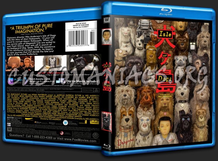 Isle of Dogs blu-ray cover