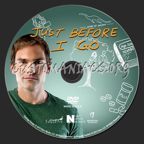 Just Before I Go dvd label