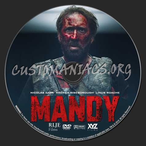 Mandy (2018) dvd label