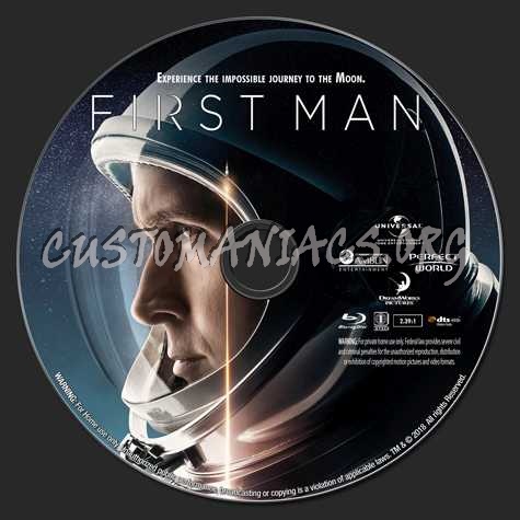 First Man (2018) blu-ray label