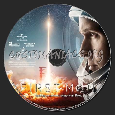 First Man (2018) dvd label