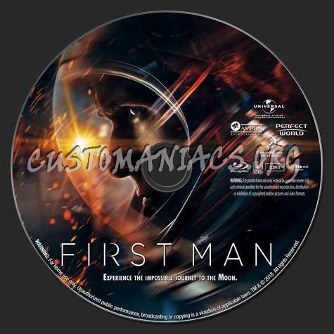 First Man (2018) blu-ray label