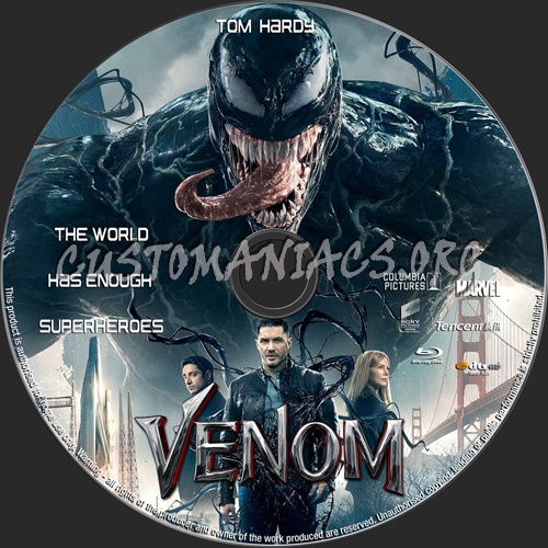 Venom blu-ray label