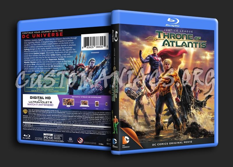 Justice League Throne of Atlantis blu-ray cover