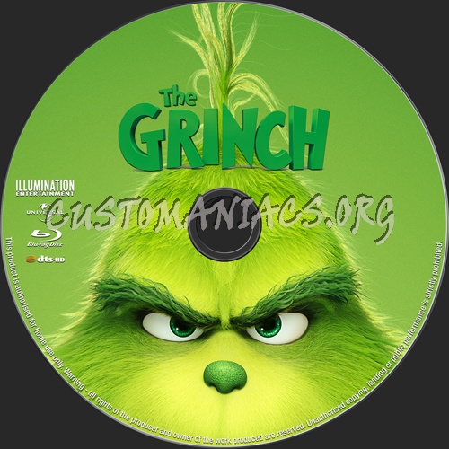 The Grinch (2018) blu-ray label