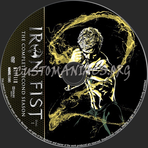 Iron Fist Season 2 dvd label