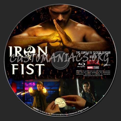 Iron Fist Season 2 blu-ray label