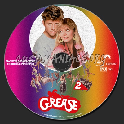 Grease 2 blu-ray label