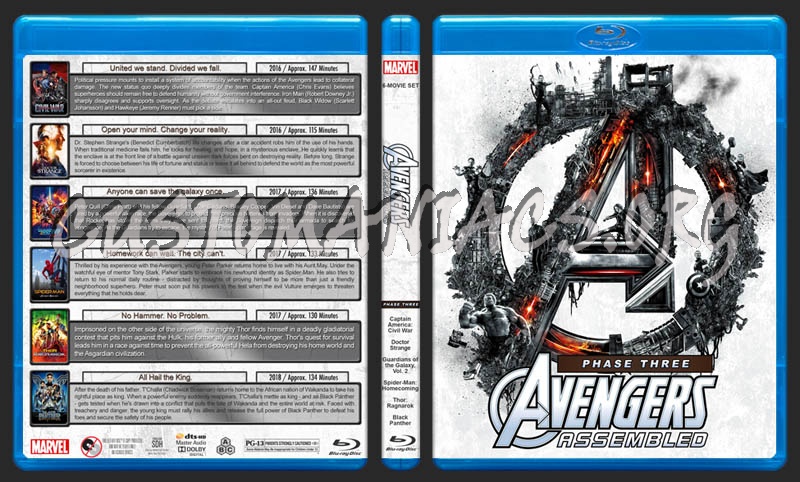 Avengers Assembled - Phase Three blu-ray cover