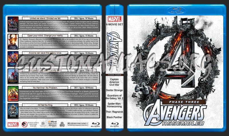 Avengers Assembled - Phase Three blu-ray cover