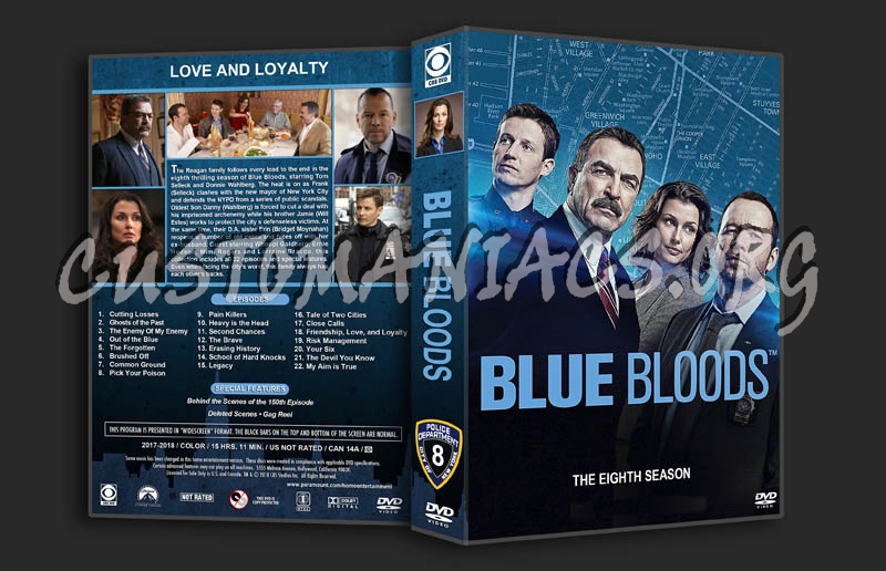 Blue Bloods - Season 8 dvd cover