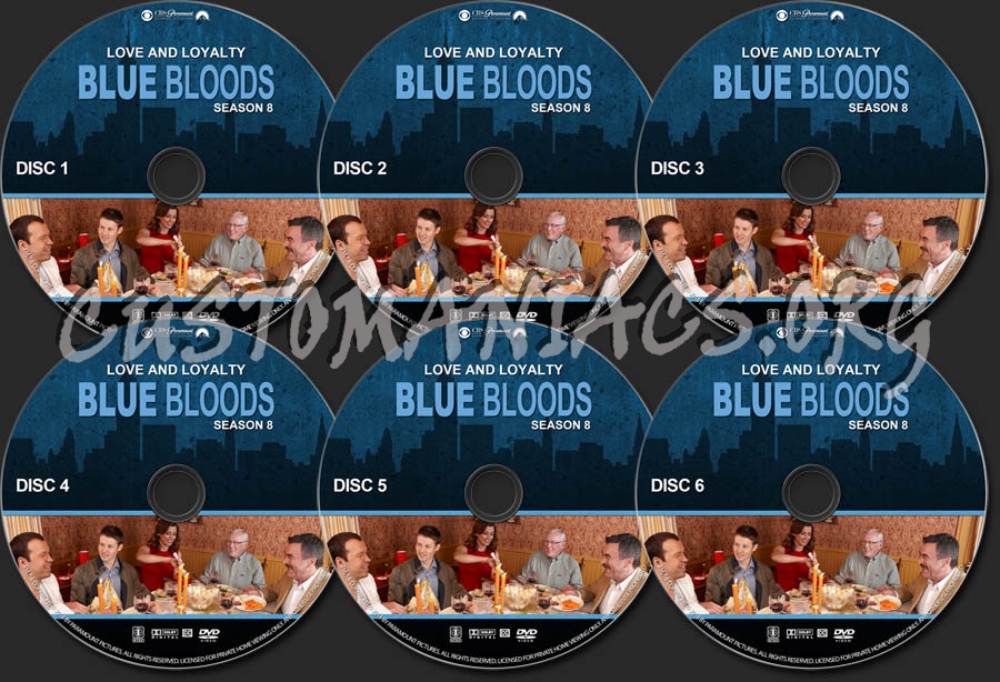 Blue Bloods - Season 8 dvd label
