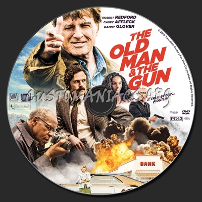 The Old Man & The Gun dvd label