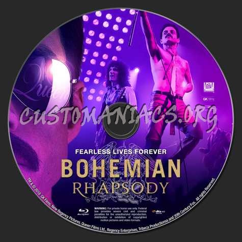 Bohemian Rhapsody (2018) blu-ray label