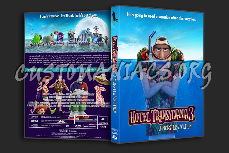 Hotel Transylvania 3 Summer Vacation (A Monster Vacation) dvd cover