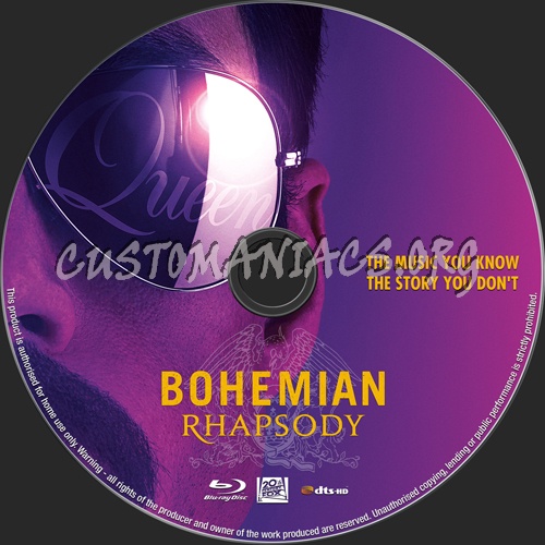 Bohemian Rhapsody (2018) blu-ray label