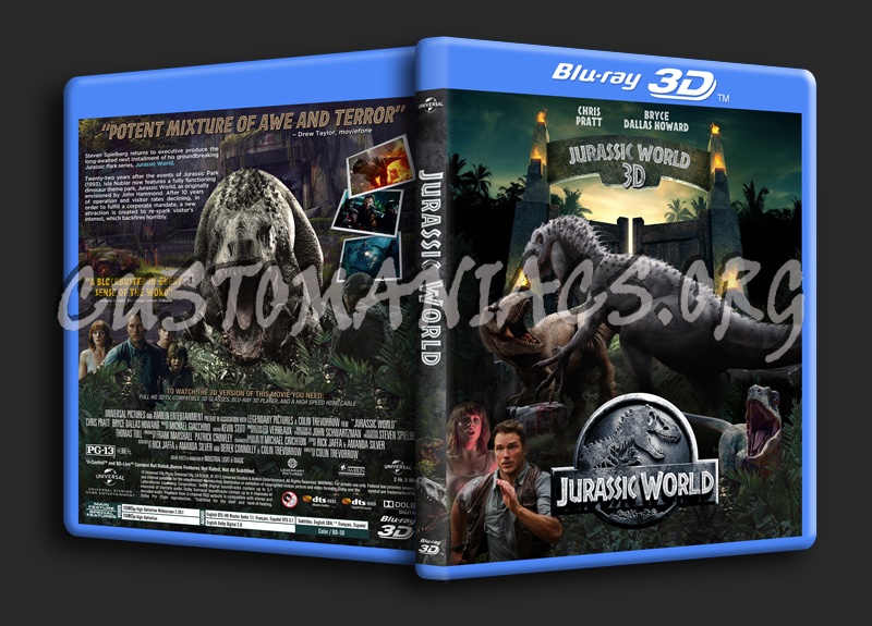 Jurassic World 3D dvd cover