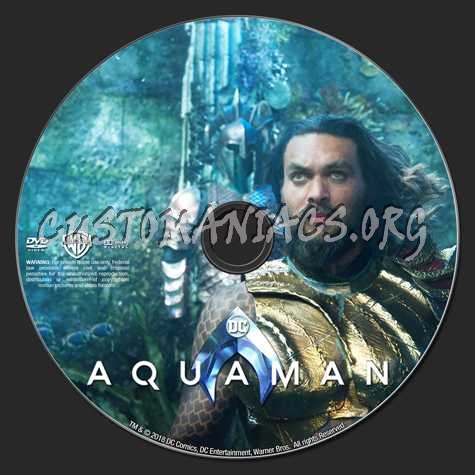 Aquaman (2018) dvd label