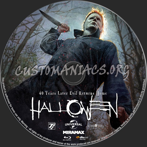 Halloween 2018 blu-ray label