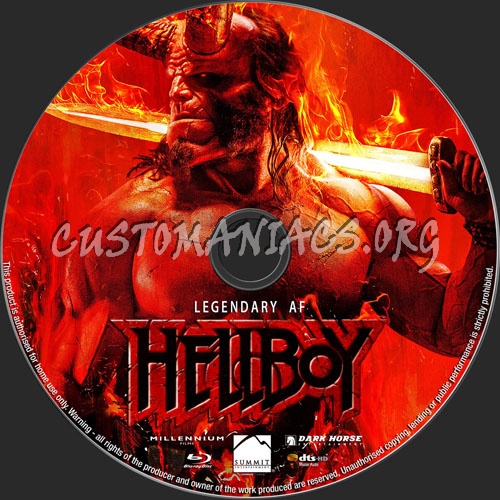 Hellboy 2019 blu-ray label