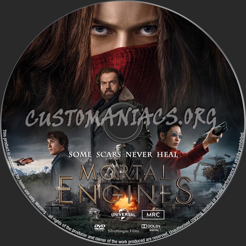 Mortal Engines dvd label