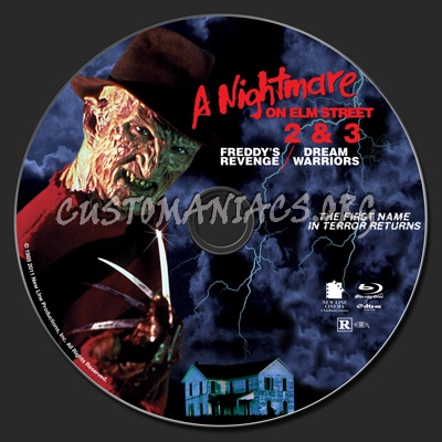 A Nightmare On Elm Street 2 & 3 blu-ray label