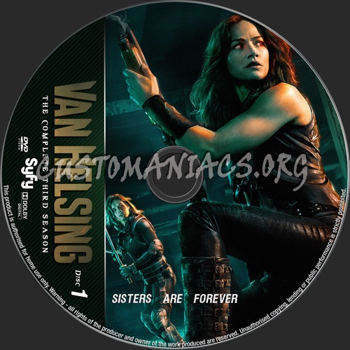 Van Helsing Season 3 dvd label