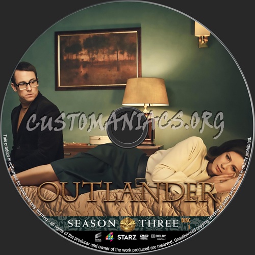 Outlander Season 3 dvd label