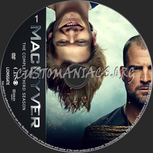 MacGyver Season 3 dvd label