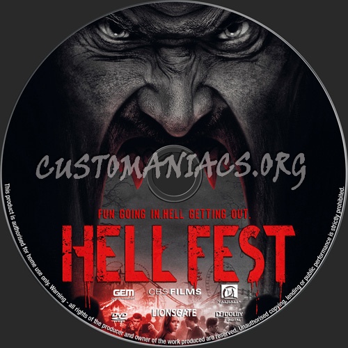 Hell Fest dvd label