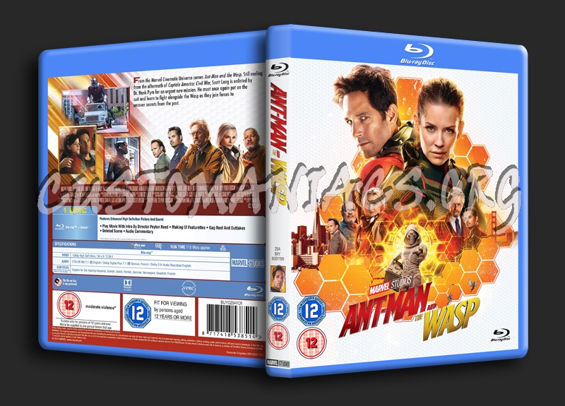 Ant-Man And The Wasp blu-ray cover