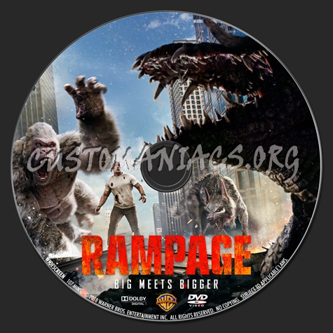 Rampage (2018) dvd label