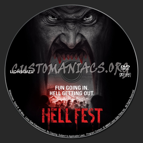 Hell Fest (2018) dvd label
