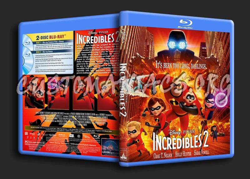 Incredibles 2 blu-ray cover